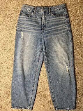 Evereve Ever Vintage Barrel Jeans High-Waist Women’s Size 31 Mid Blue Wash